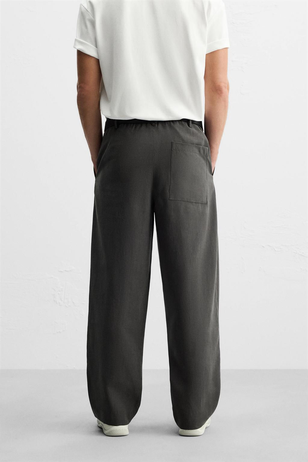LYOCELL BLEND TROUSERS - Zara фото 19