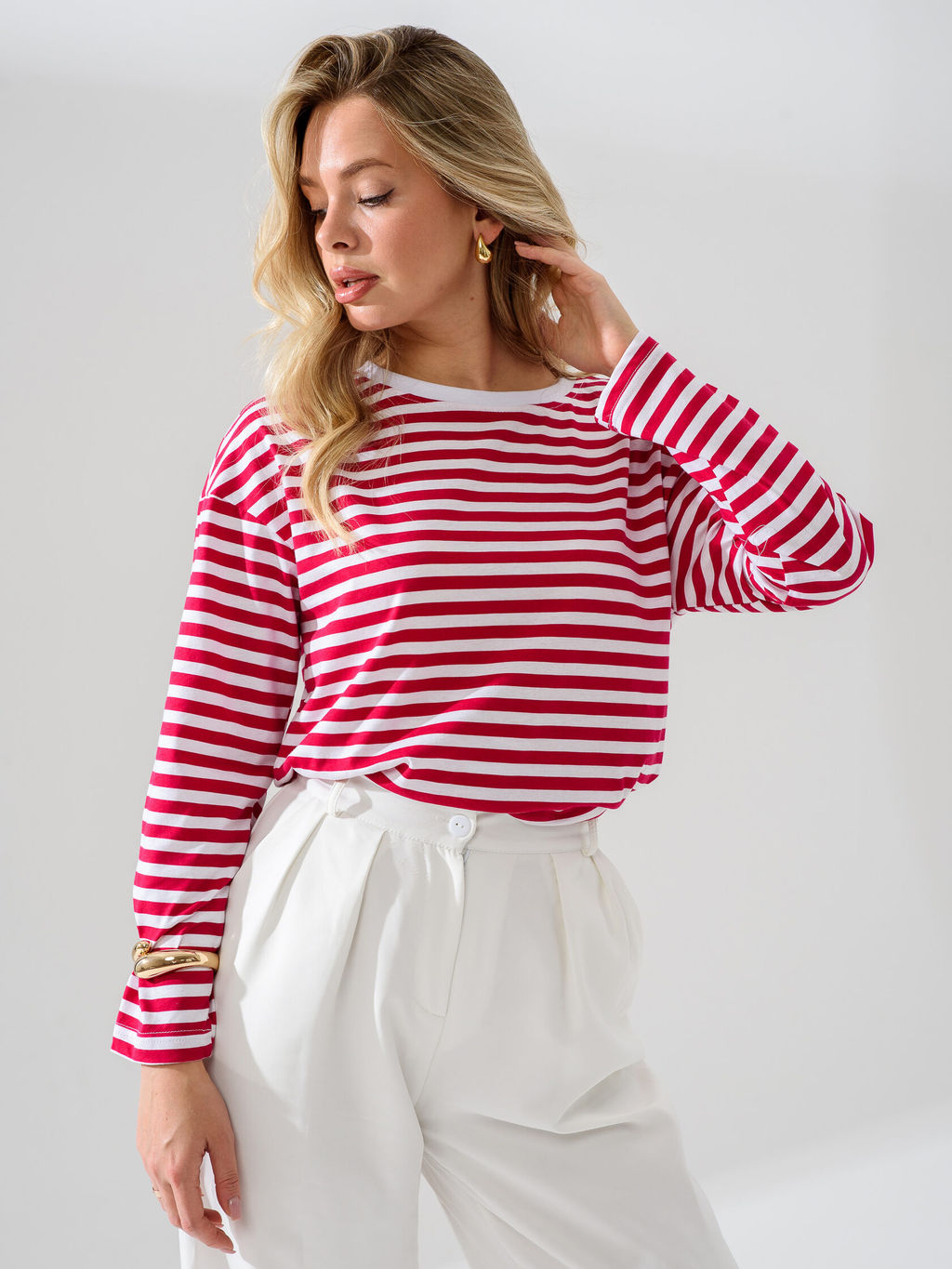 Лонгслив тельняшка 100% хлопок - Оптима фото 12