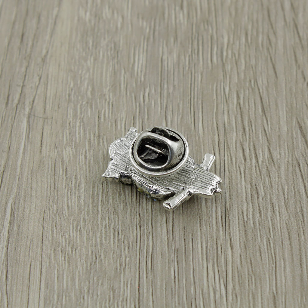 Брошь "Филин мини" перламутр гелиотис