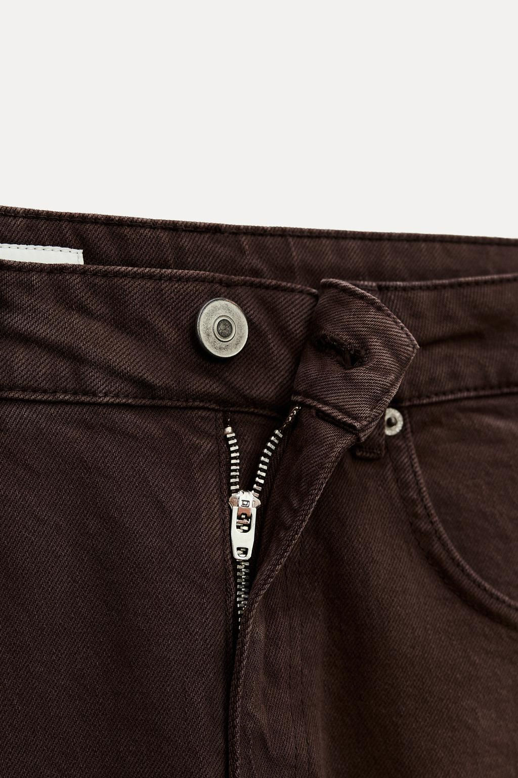 TRF BALLOON CURVED LEG MID-WAIST JEANS - Zara фото 5