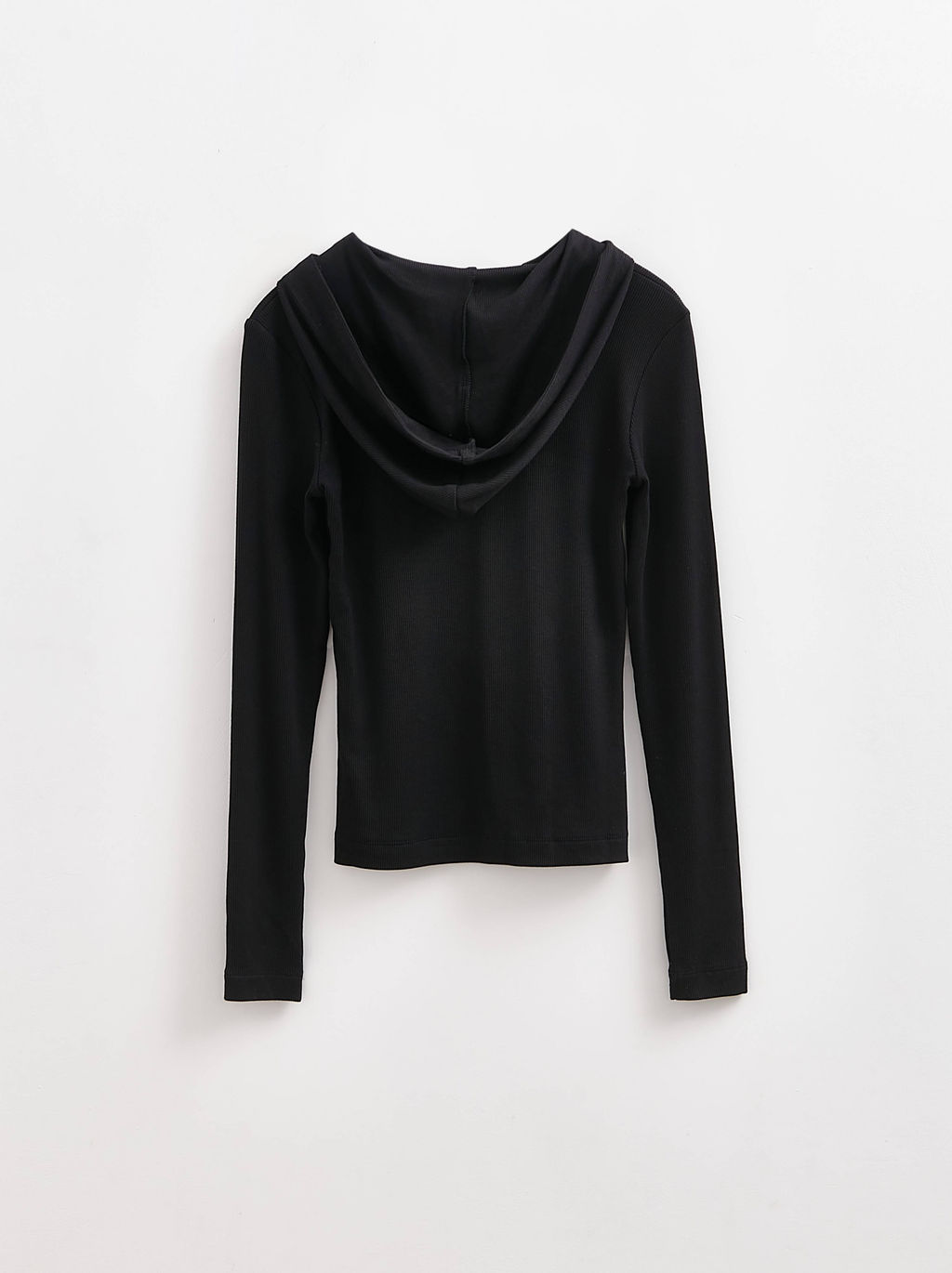 CONTE Джемпер в рубчик с капюшоном LD 2959 black