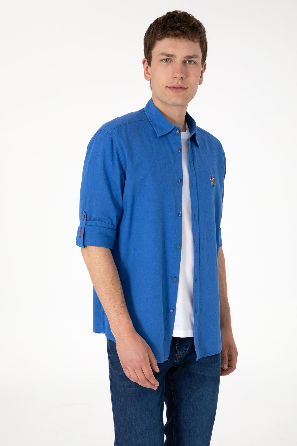 Erkek _ndigo Uzun Kollu Basic G_mlek Sepette S_rpriz _ndirim - U.s. polo assn фото 4
