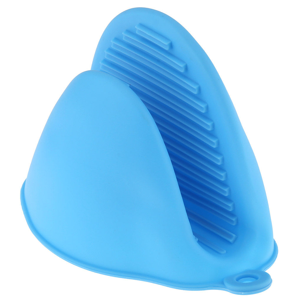 Прихватка силиконовая 10х8х4см, цвета в ассортименте: серый, голубой, красный, графит, в п/эт пакете (Китай) - Домашняя Мода фото 6