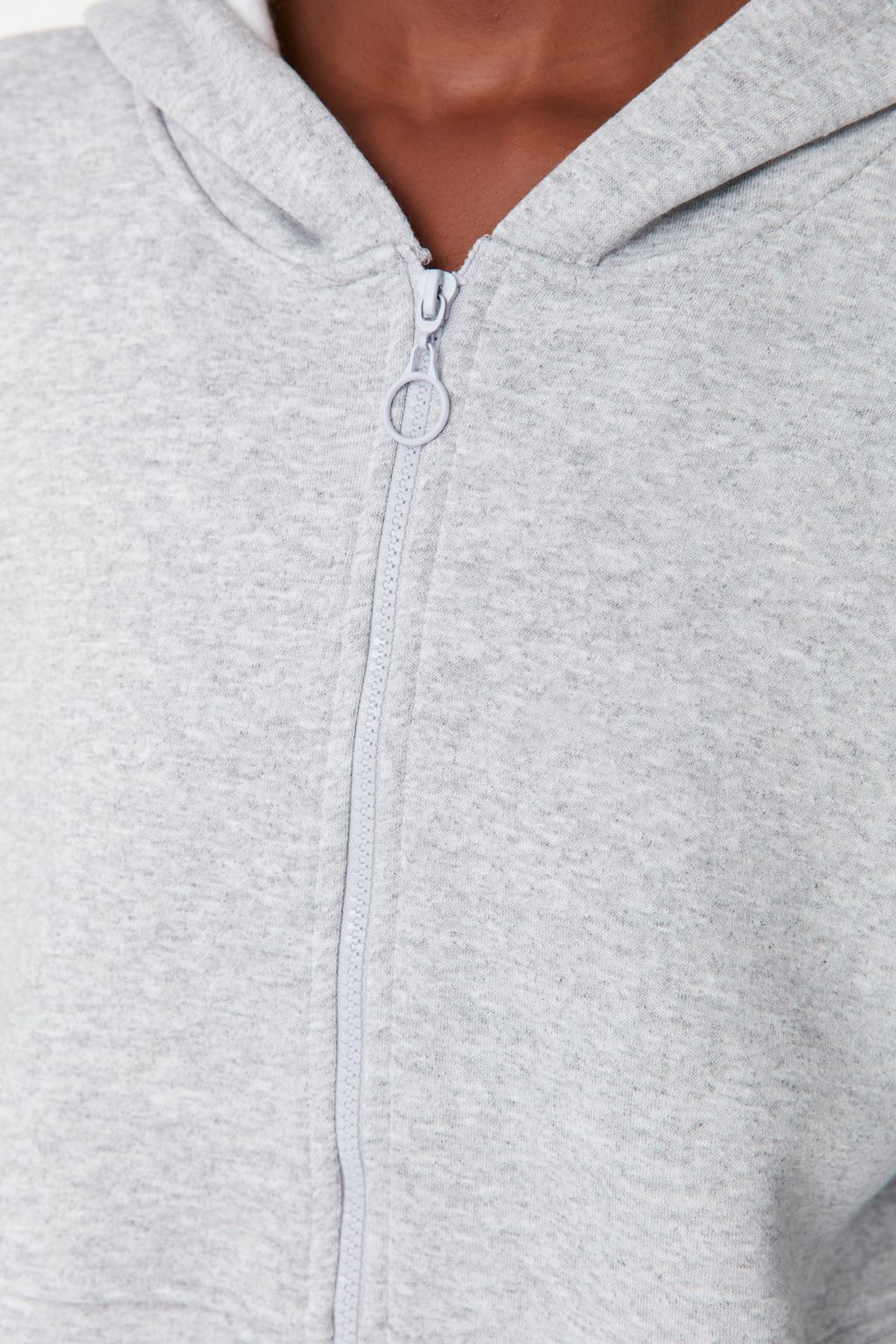 TRENDYOLMILLA Ekru Basic Fermuarl? Kapusonlu Crop Kal?n Ici Polarl? Orme Sweatshirt TWOAW20SW0660  фото 23