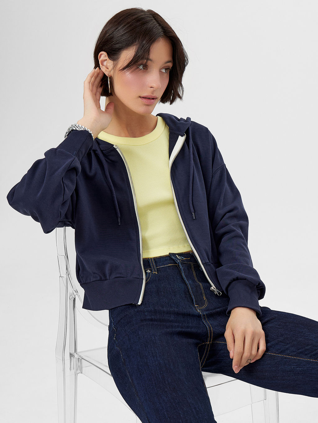 Толстовка женская синяя с надписью Got wind - Mark formelle фото 10