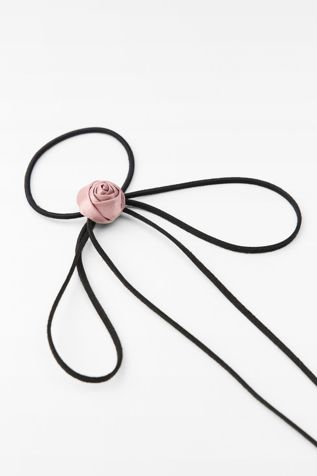 PACK OF 2 FLOWER BOW SHEEPSKIN TIES - Zara фото 4