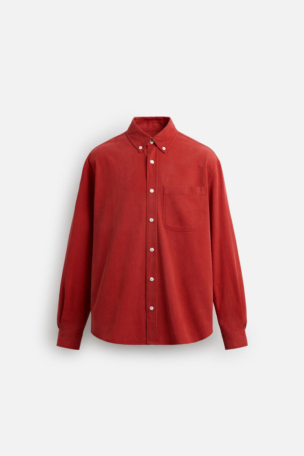 LYOCELL - COTTON SHIRT - Zara фото 7