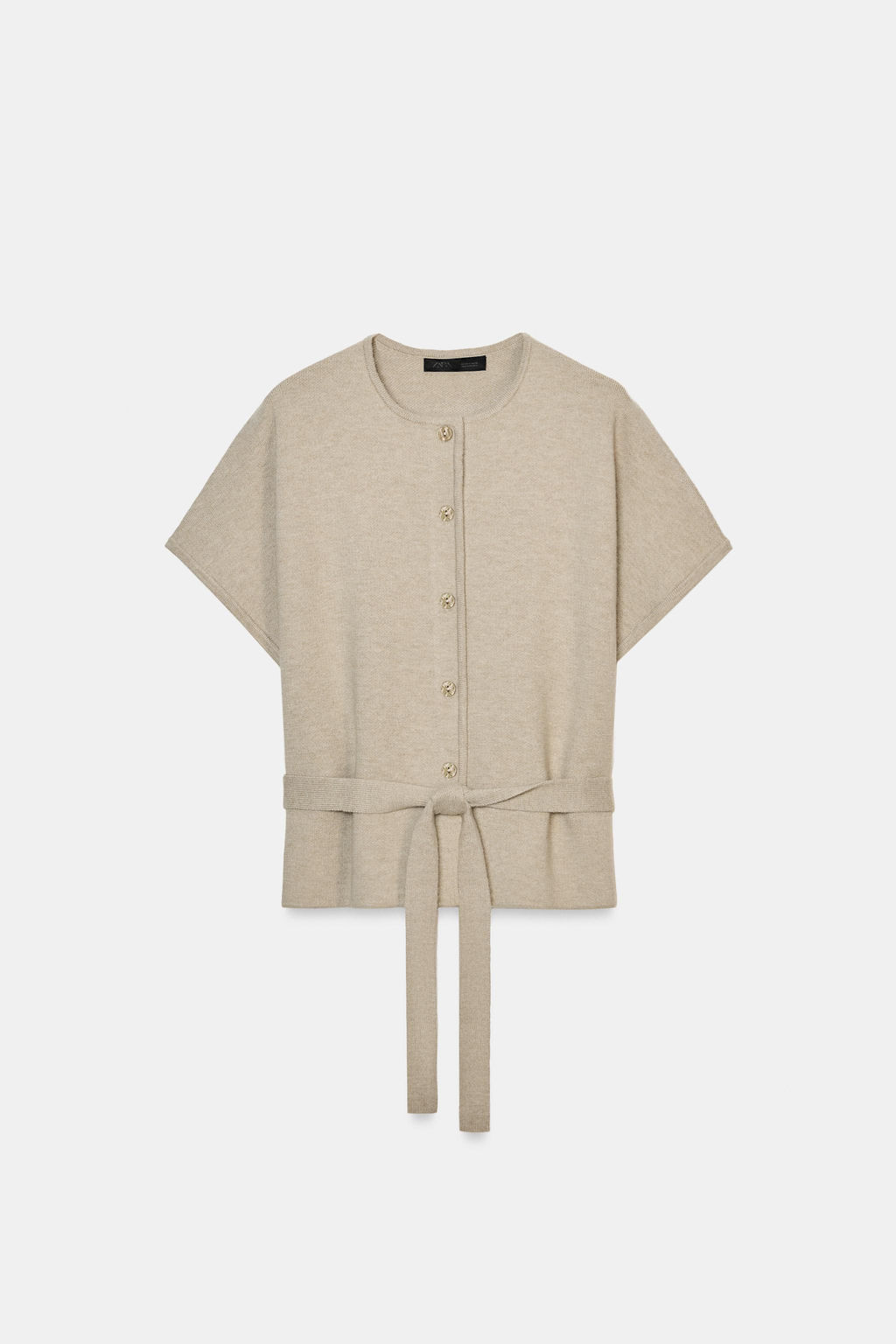 CARDIGAN WITH BELT AND SHORT SLEEVES - Zara фото 10