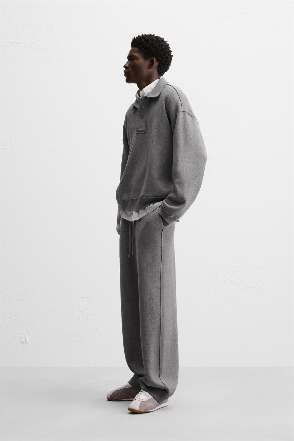 STITCH DETAIL JOGGER TROUSERS - Zara фото 4