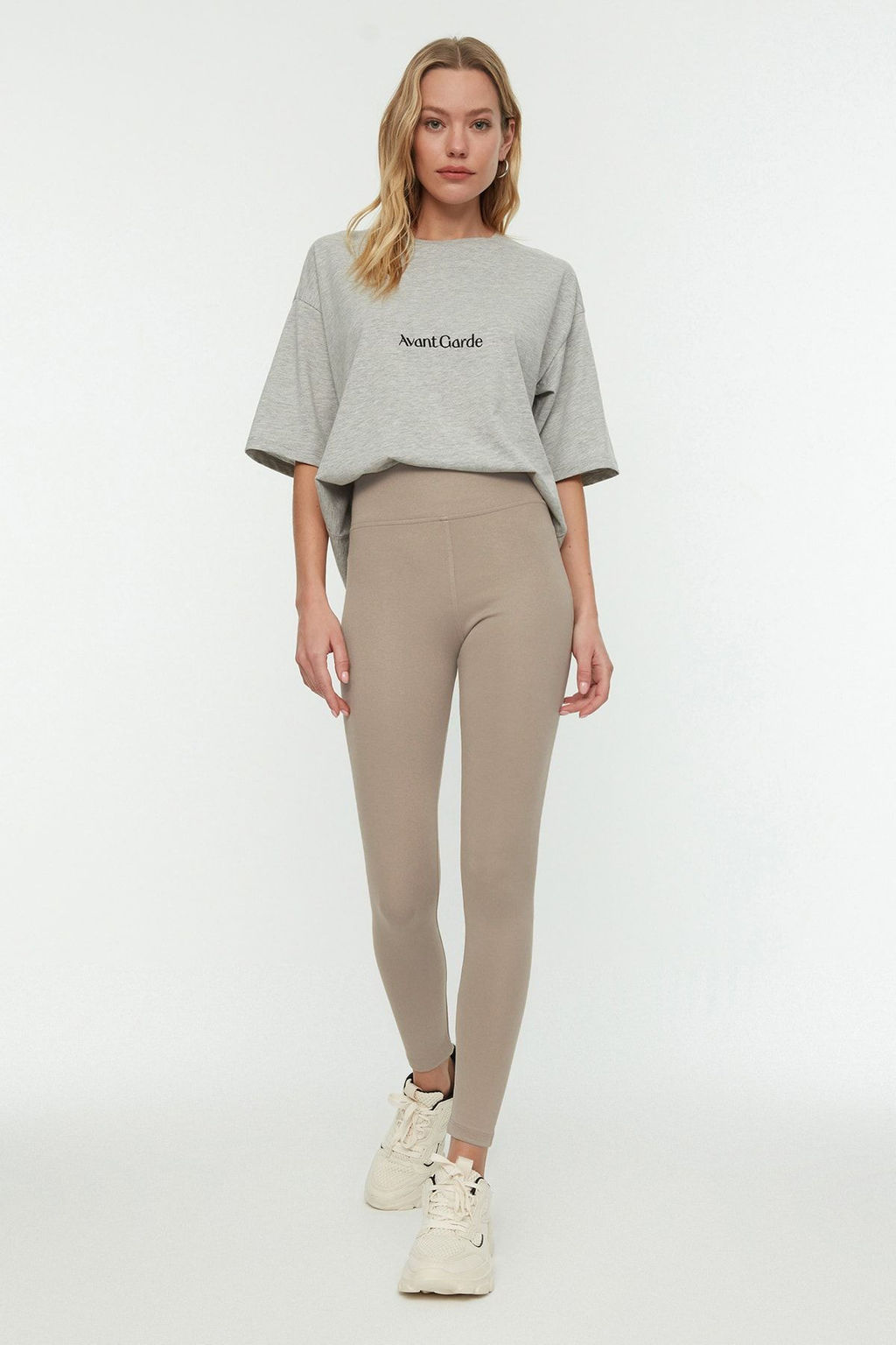 Tas Toparlay?c? Beli Lastikli Yuksek Bel Orme Tayt TWOAW20TA0087