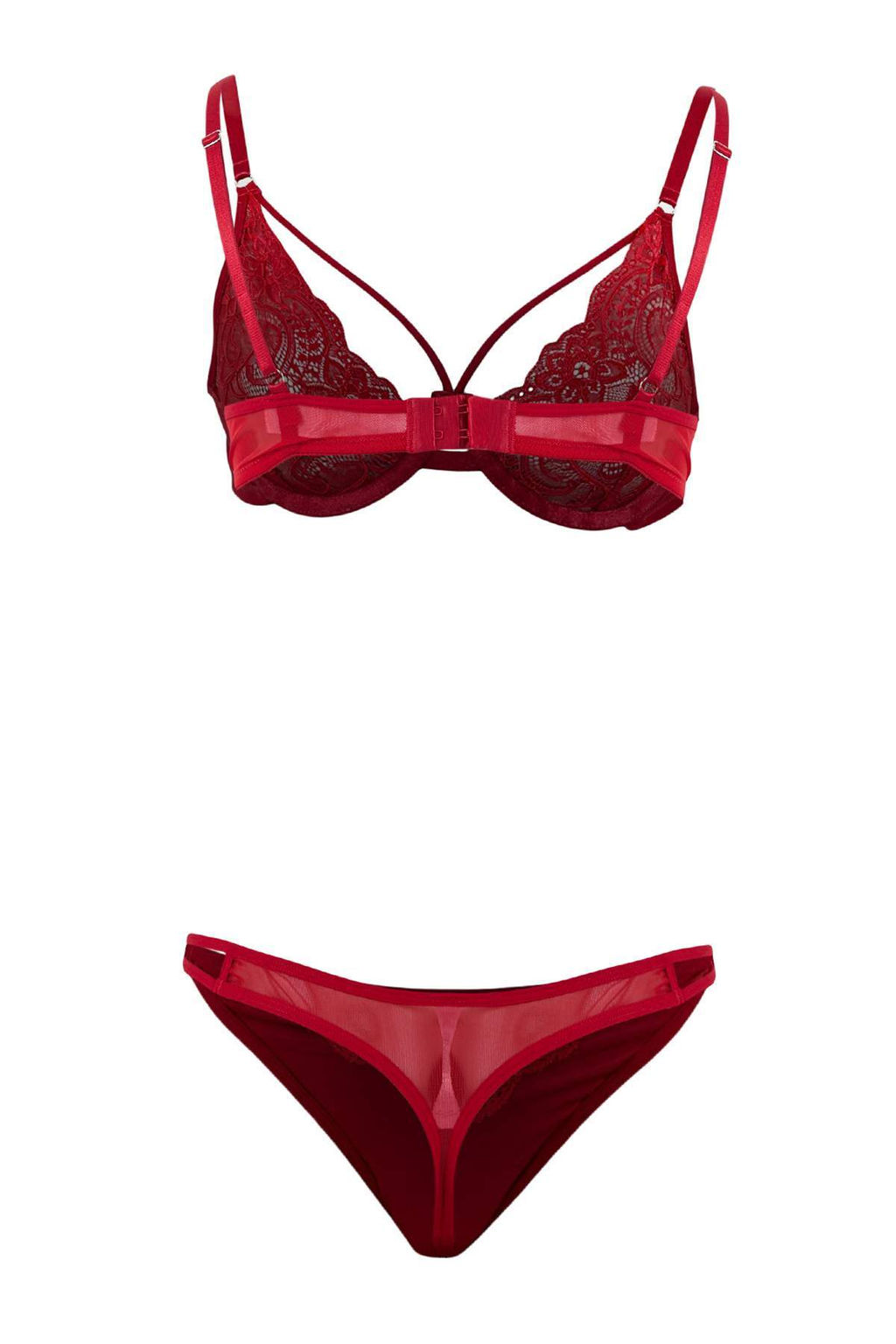 K?rm?z? Dantel Biye Detayl? Kaps?z Ic Camas?r? Tak?m? THMSS26CC00005 - Trendyolmilla фото 3