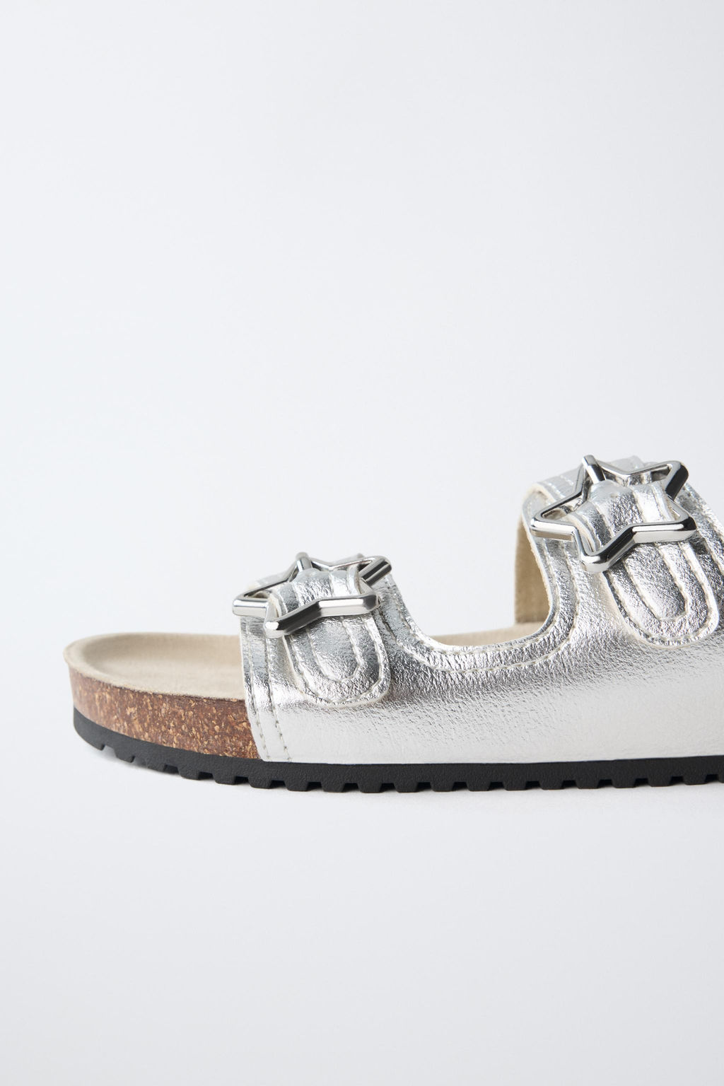 SANDALIA HEBILLAS METALIZADA / Plata - Zara фото 6