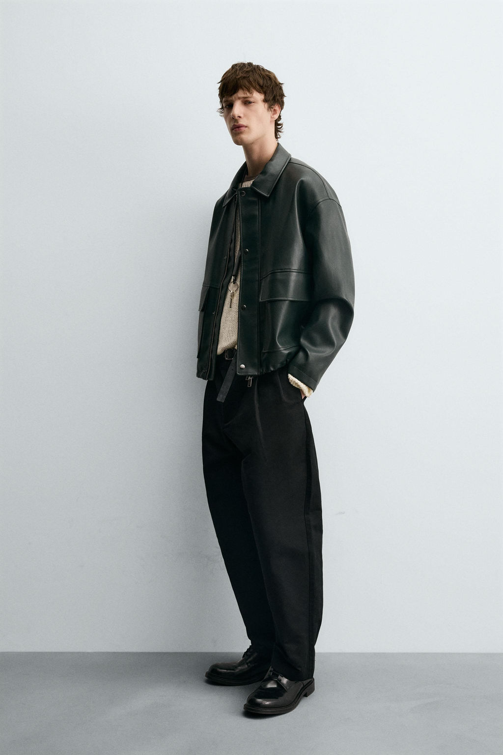 FAUX LEATHER JACKET WITH POCKETS - Zara фото 4