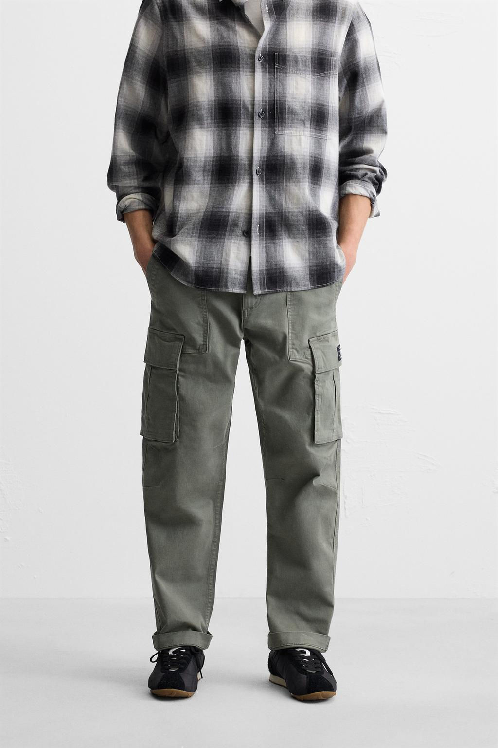 RELAXED FIT CARGO TROUSERS - Zara фото 27