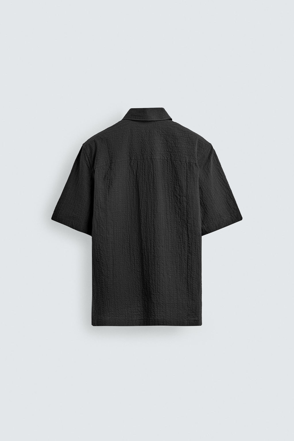 CAMISA REGULAR FIT ESTRUCTURA / Negro - Zara фото 8