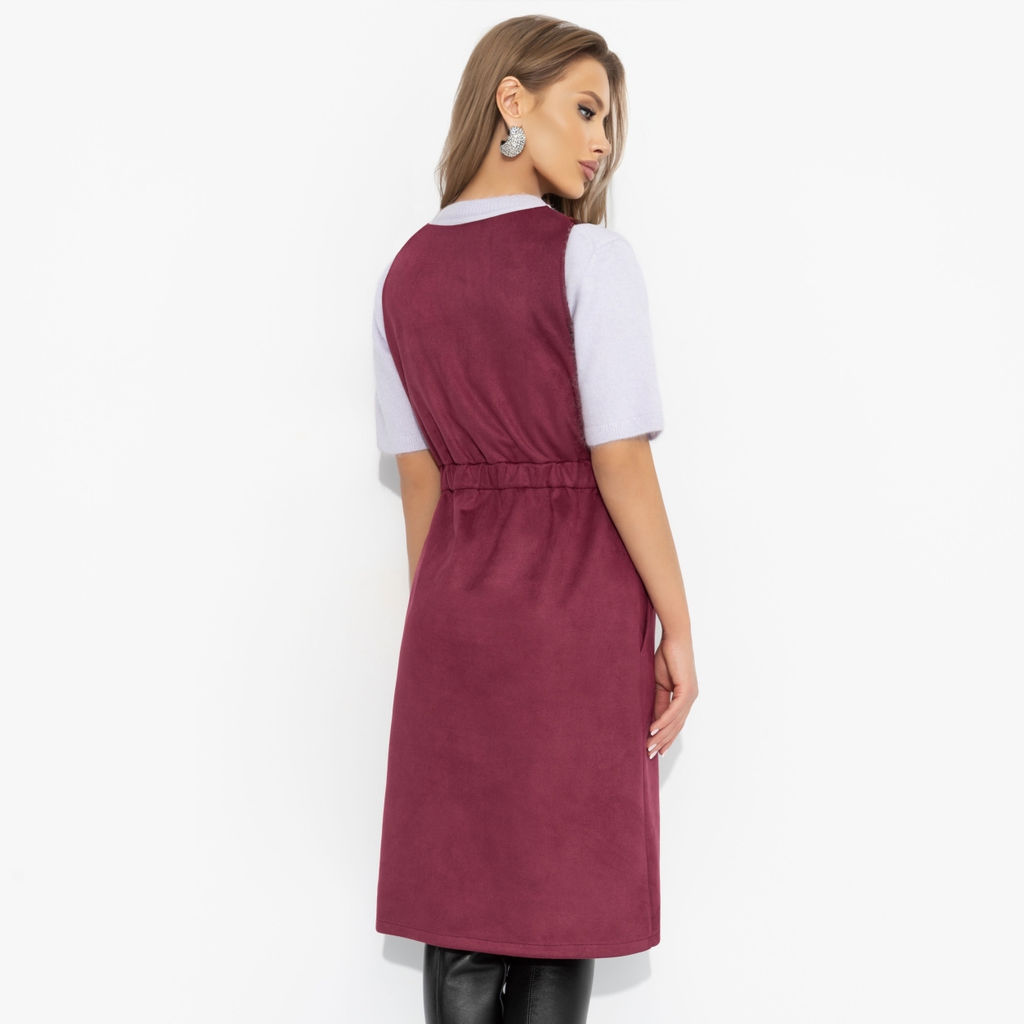 Сарафан из мягкой экозамши, Магическая сила (бордо) - Charutti фото 11