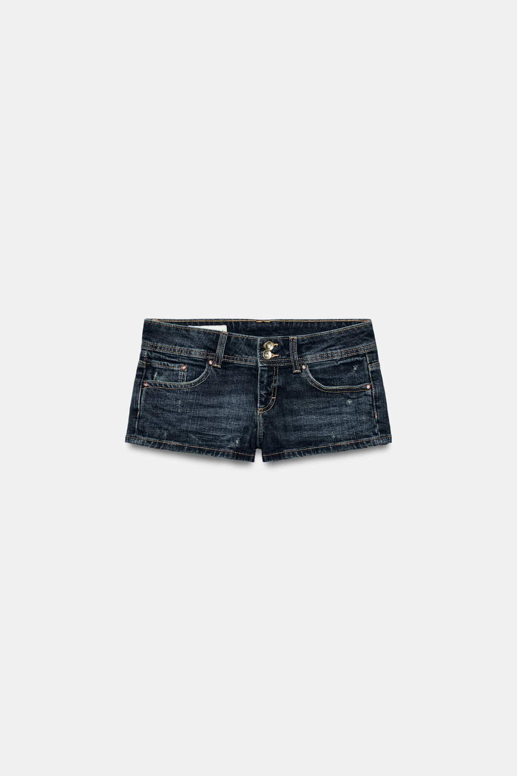 SHORTS MINI DENIM TRF TIRO BAJO / Azul - Zara фото 5