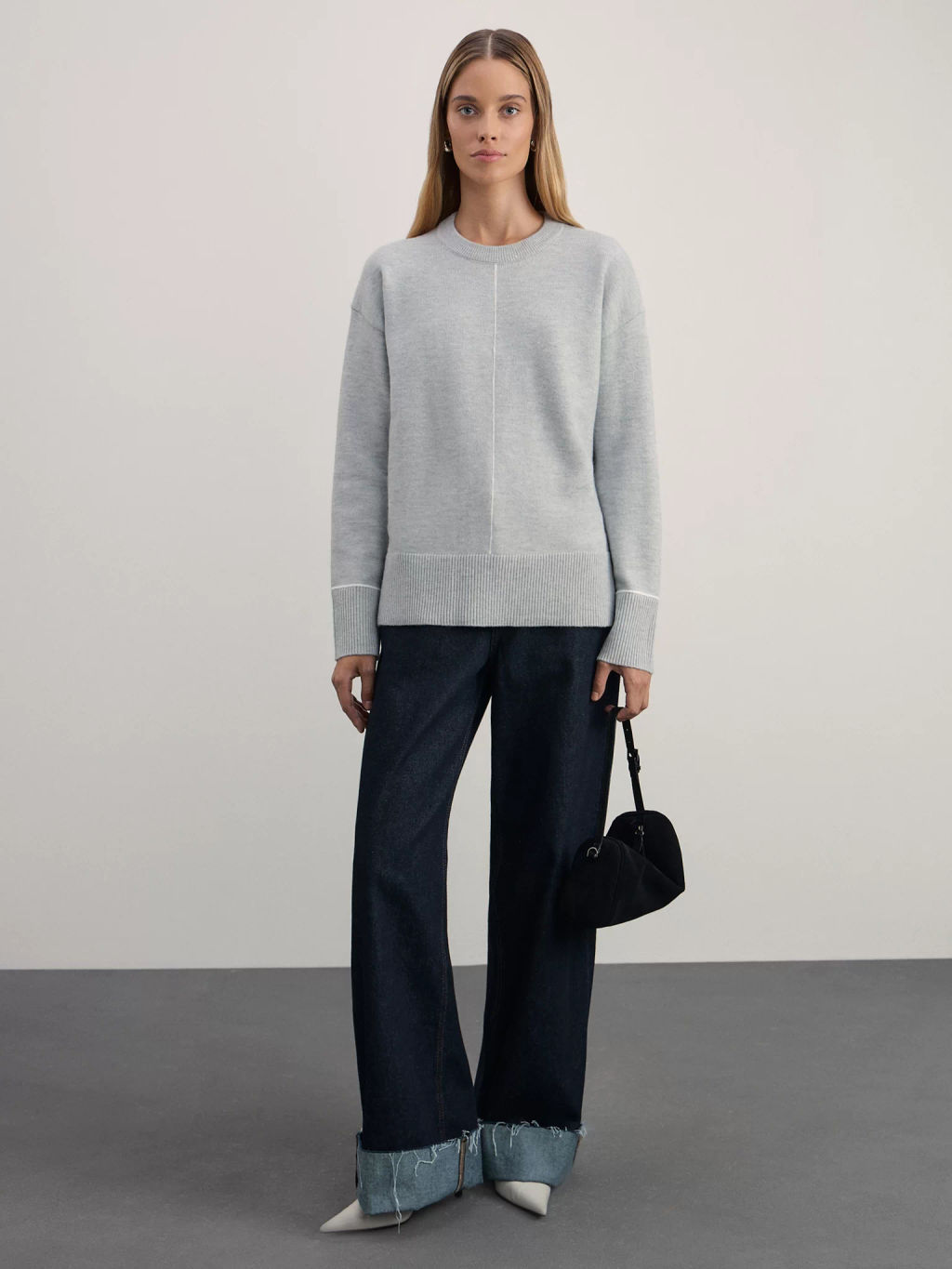 Джемпер с контрастными швами / Zarina фото 2