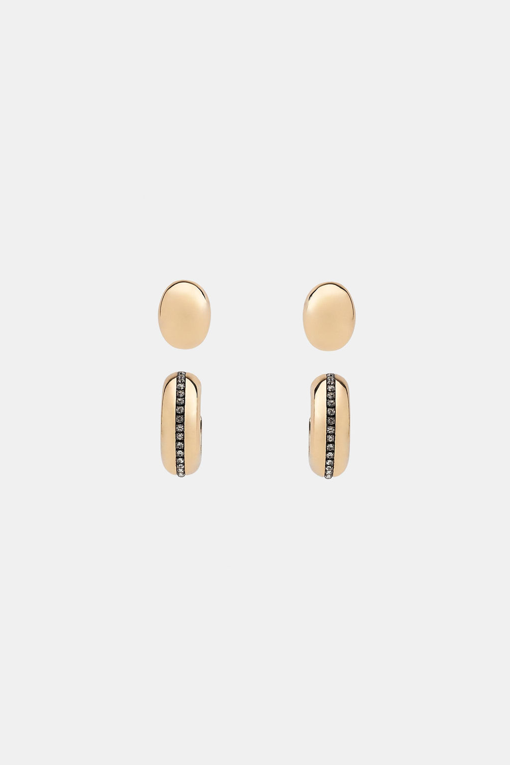PACK PENDIENTES BOT?N AROS BRILLOS / Dorado - Zara фото 2