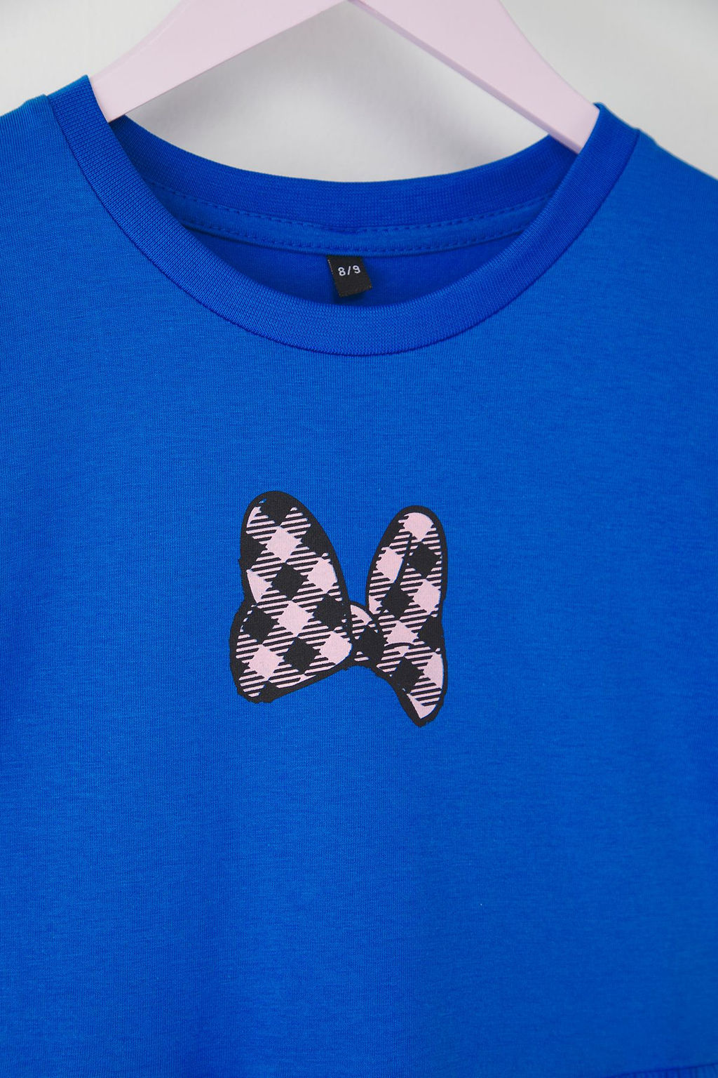 Pembe K?z Cocuk %100 Pamuk Kurdele Bask?l? K?sa Kol Mini Orme Elbise TKDSS25EL00086 - Trendyolmilla фото 5