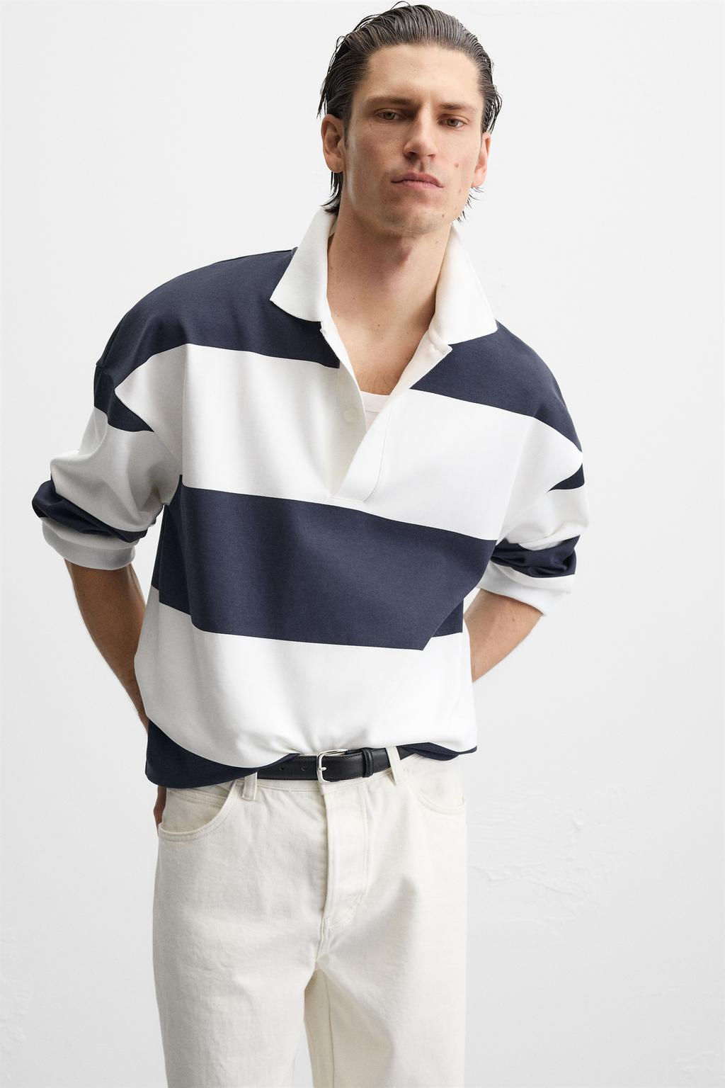 STRIPED POLO SHIRT - Zara фото 5