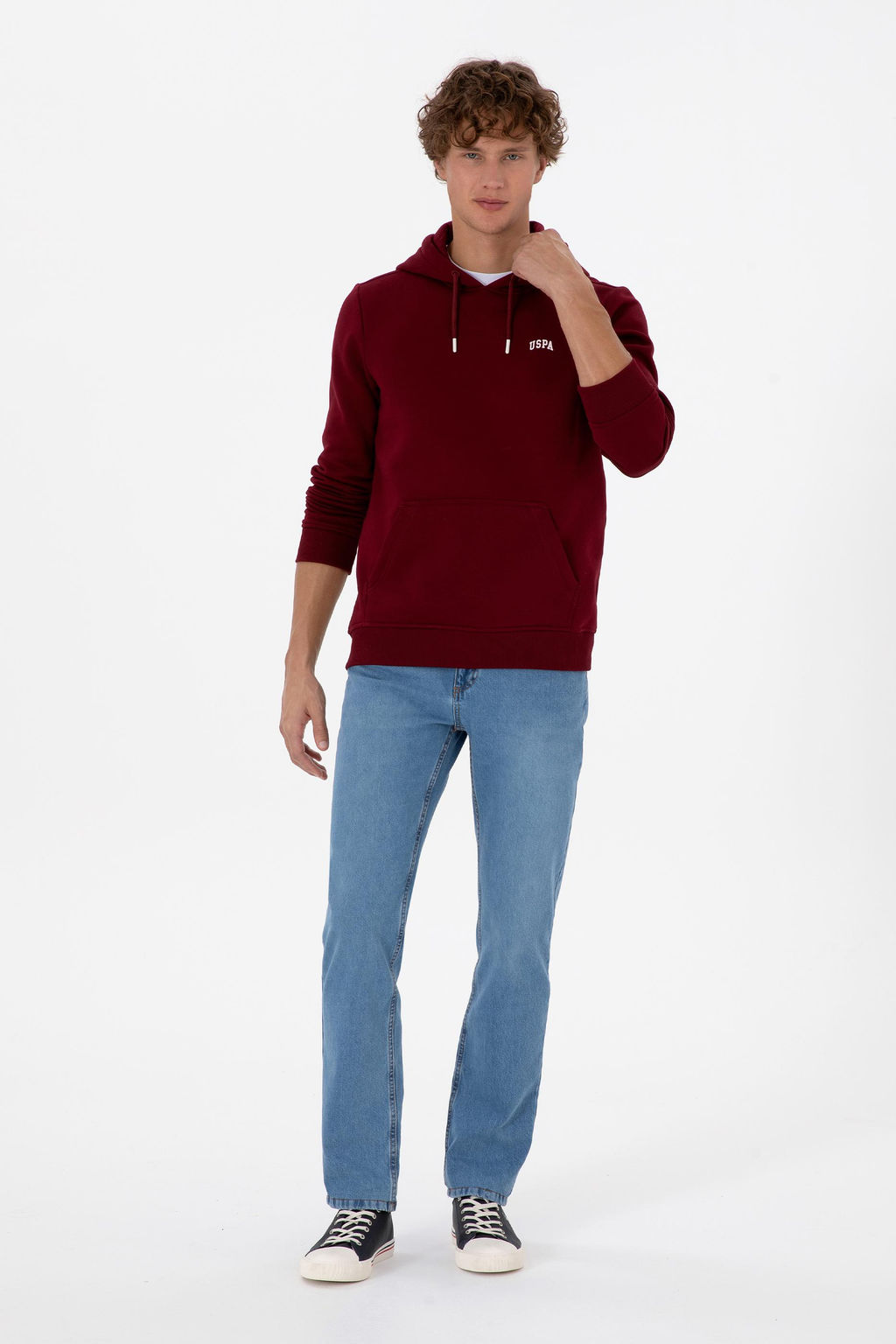 Erkek Bordo Basic Sweatshirt Sepette S_rpriz _ndirim - U.s. polo assn фото 4