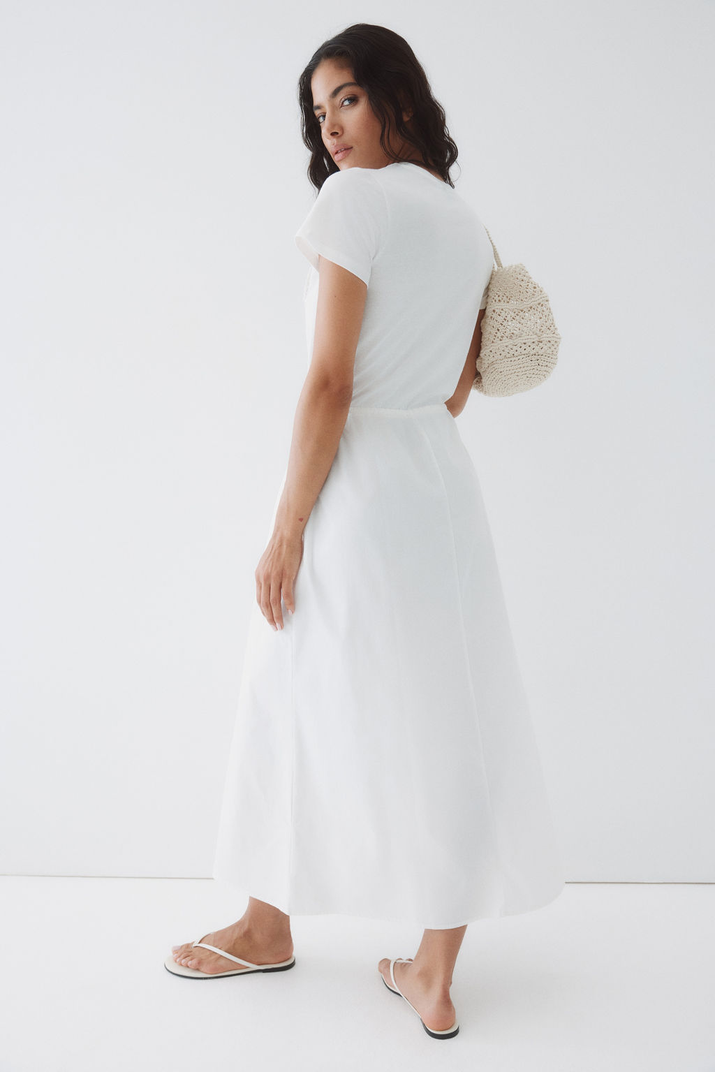 Vestido de algod?n con cord?n de ajuste - H&m фото 4