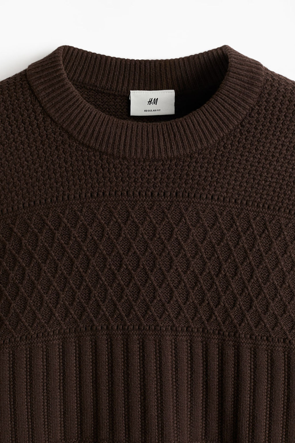 Regular Fit Textured-knit jumper - H&m фото 7