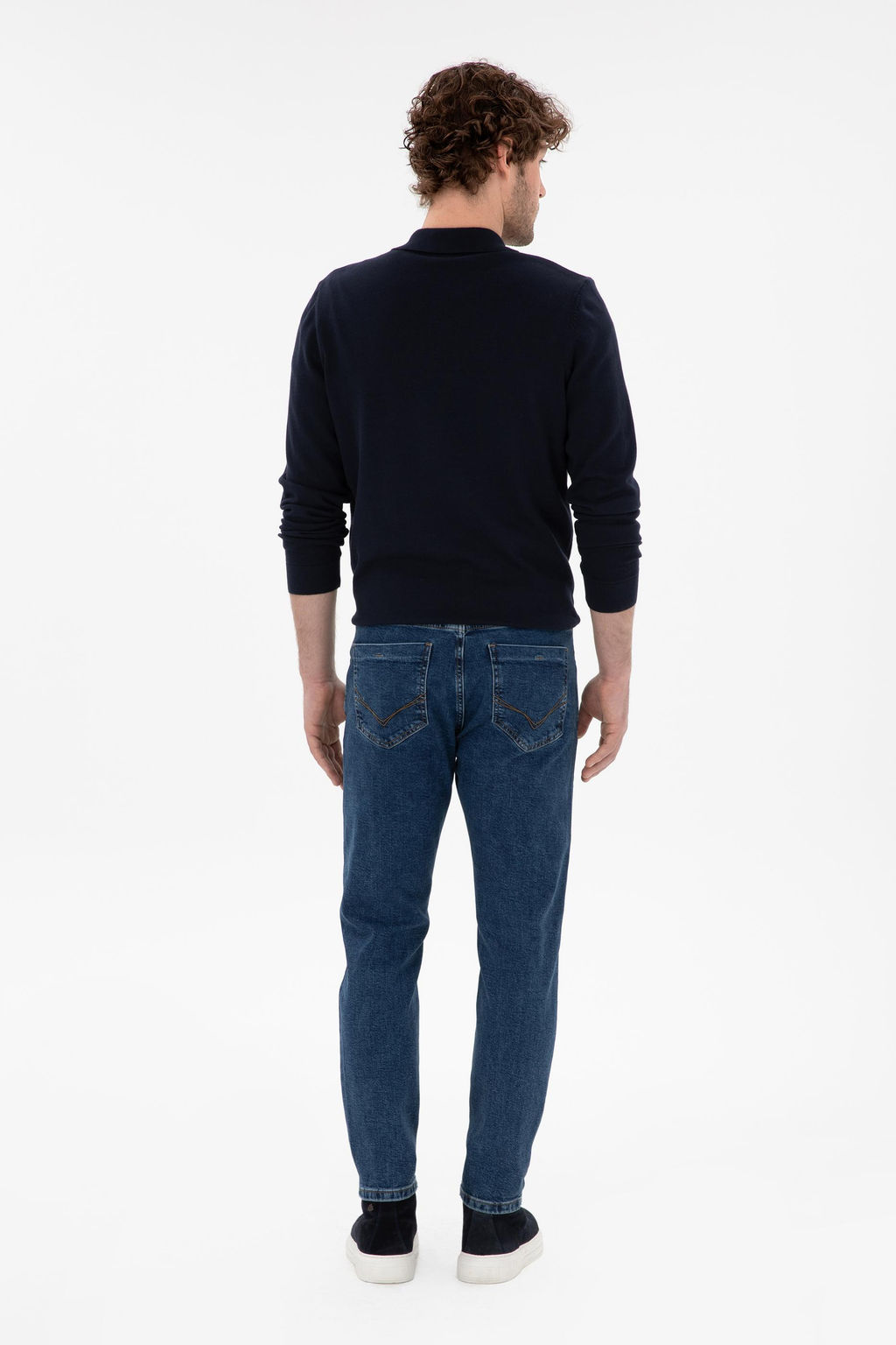 Мужские темно -синие джинсы брюки Неожиданная скидка в корзине - U.s. polo assn фото 4