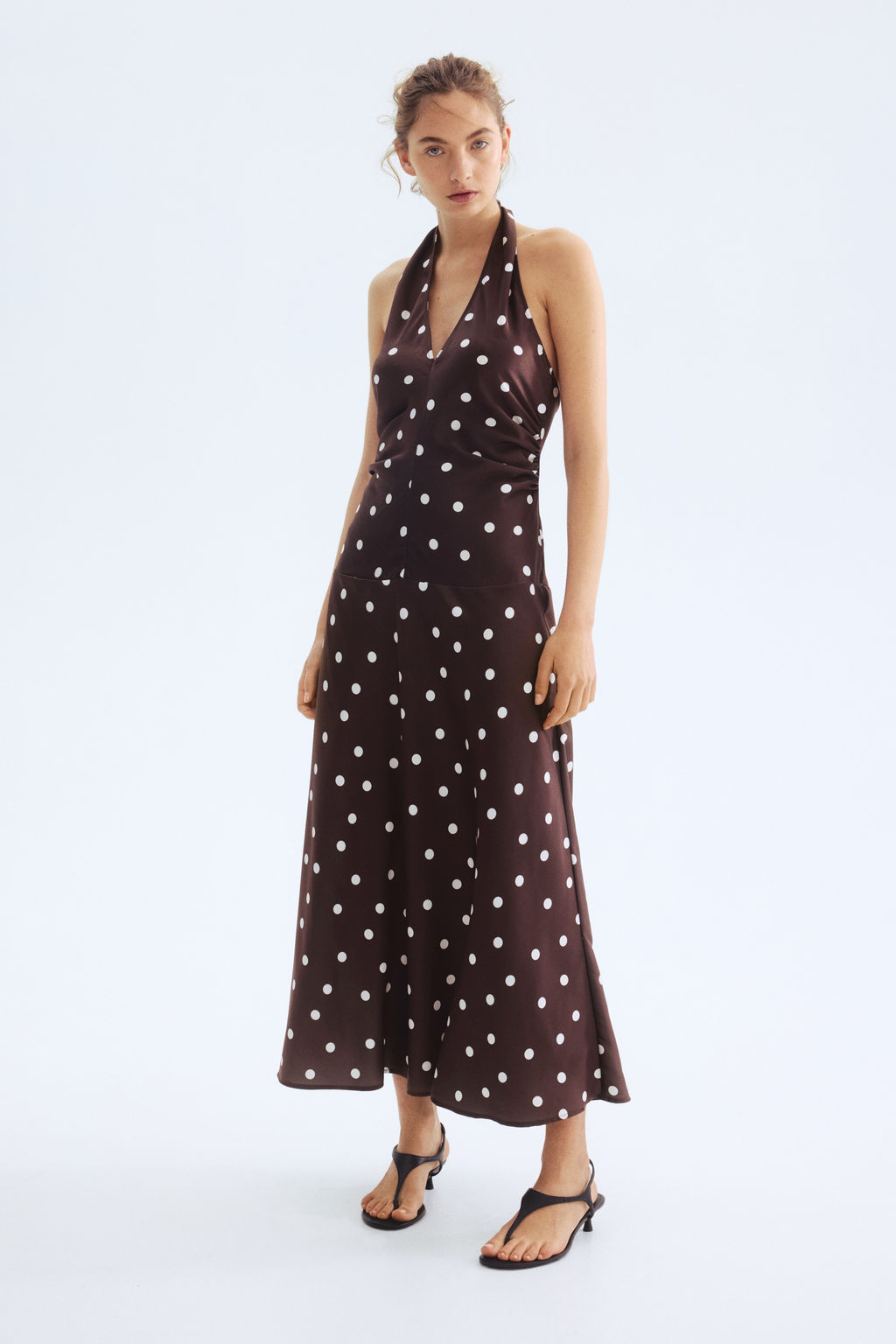 Draped halterneck dress - H&m фото 7