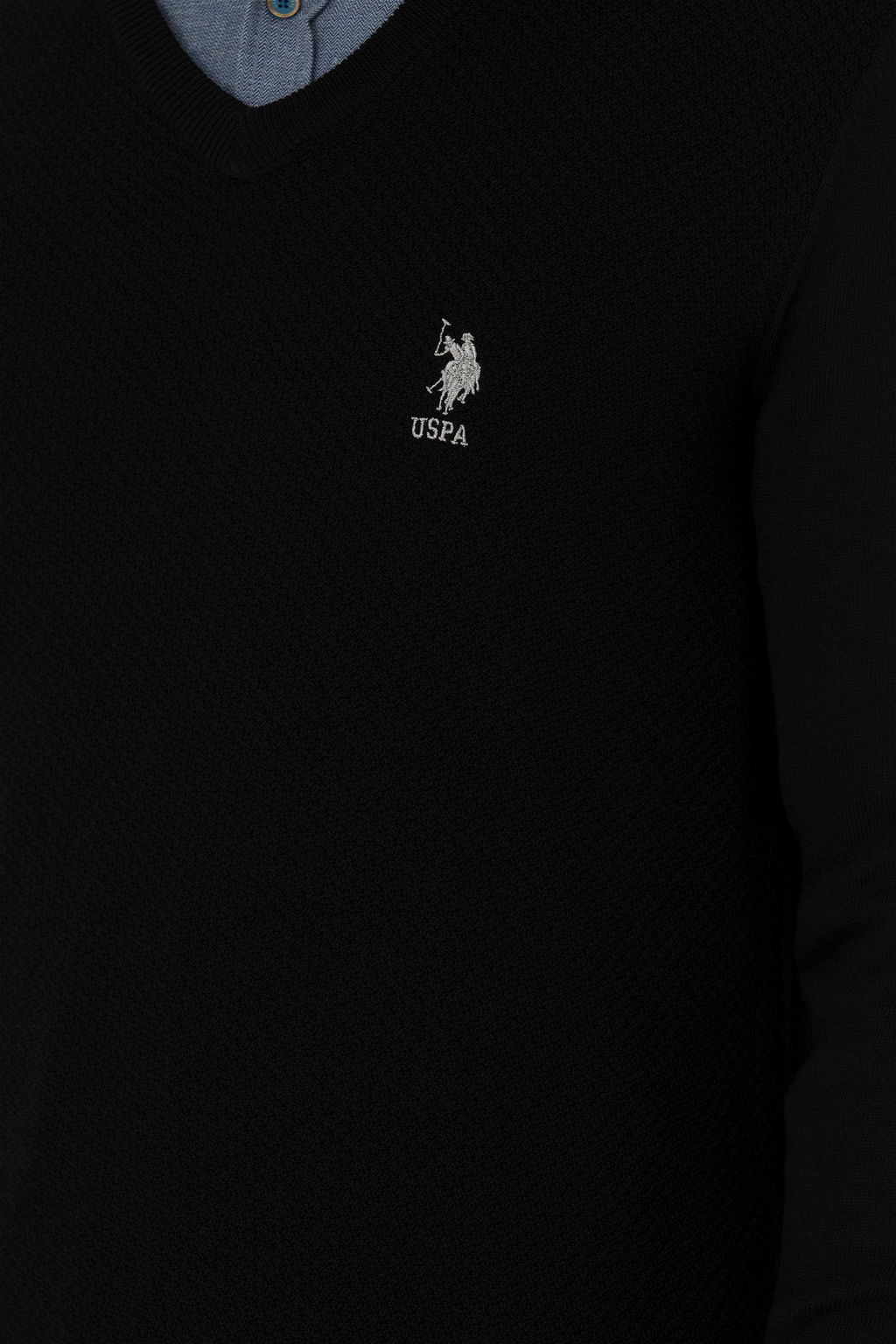 Мужской черный базовый свитер - U.s. polo assn фото 14