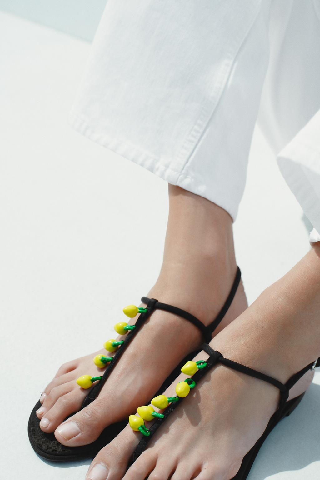 BEADED STRAP SANDALS - Zara фото 7