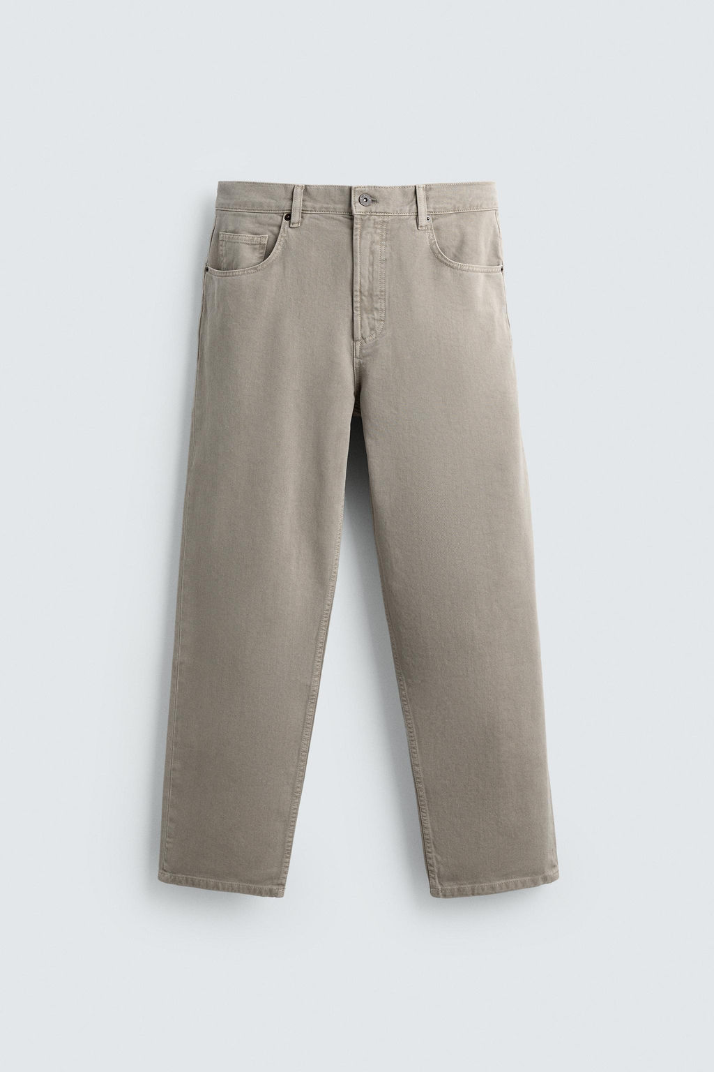 JEANS STRAIGHT FIT LAVADO / Beige claro - Zara фото 8