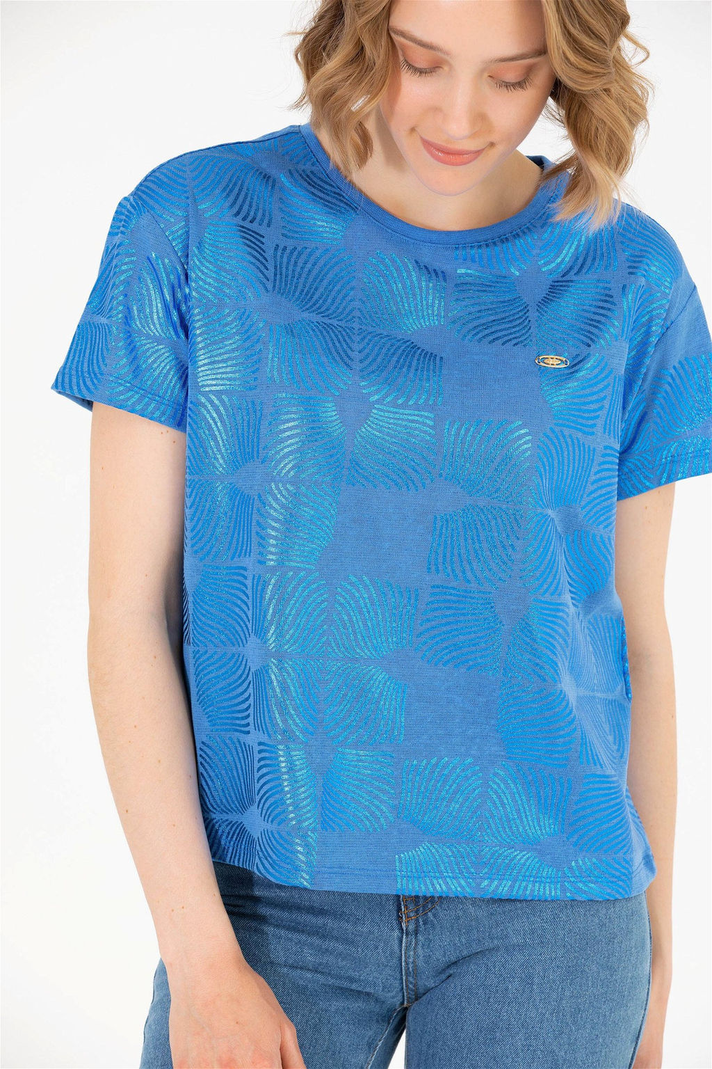 Женская футболка Saks с круглым вырезом Неожиданная скидка в корзине - U.s. polo assn фото 6