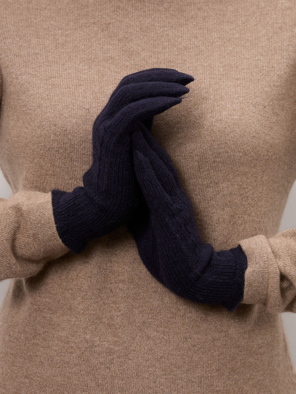 Перчатки из кашемира ULkos синие