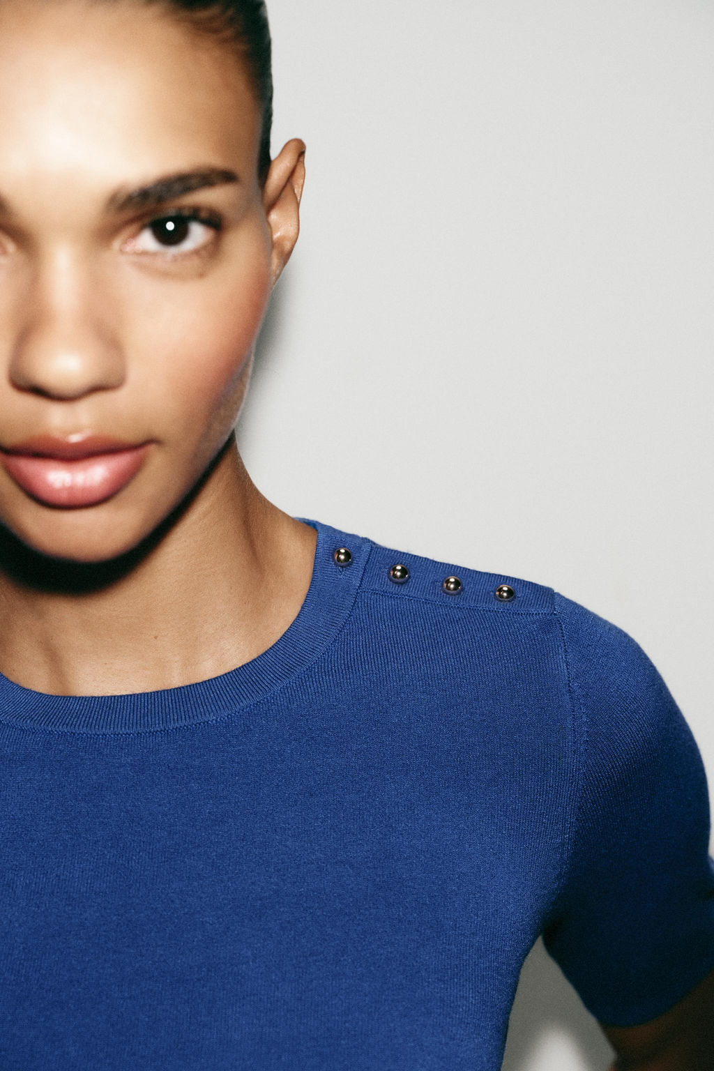 JERSEY B?SICO PUNTO MANGA CORTA / Azul - Zara фото 2