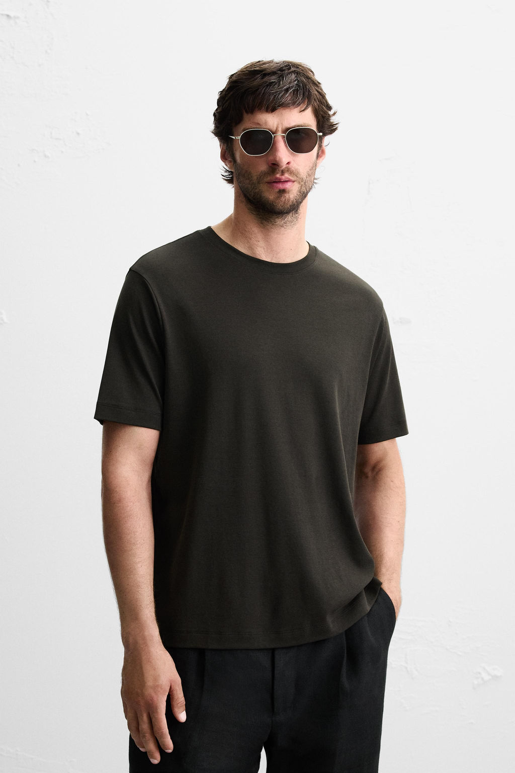 SUPIMA ® COTTON REGULAR FIT T-SHIRT - Zara фото 2