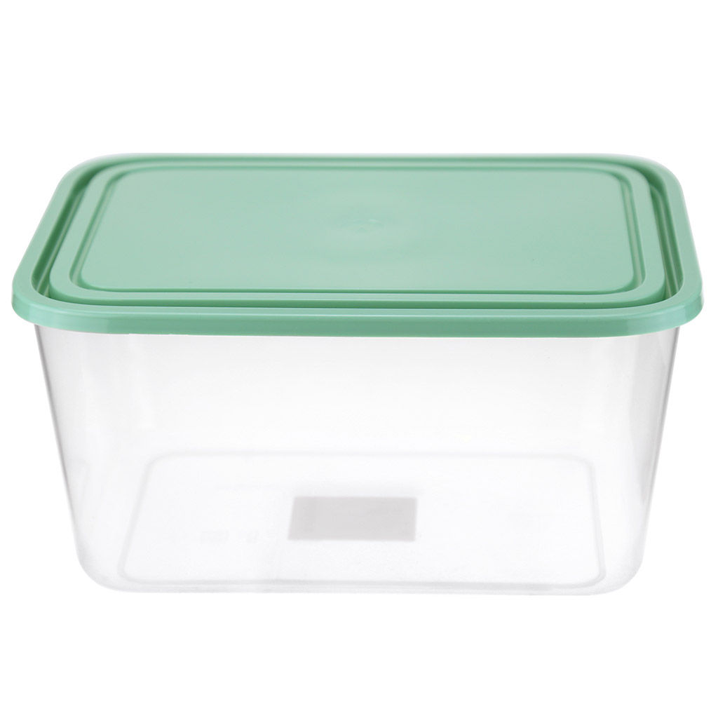 Контейнер для продуктов пластмассовый 4л, 19х12х25см, фисташковый, подходит для СВЧ (Россия) - Домашняя мода фото 2