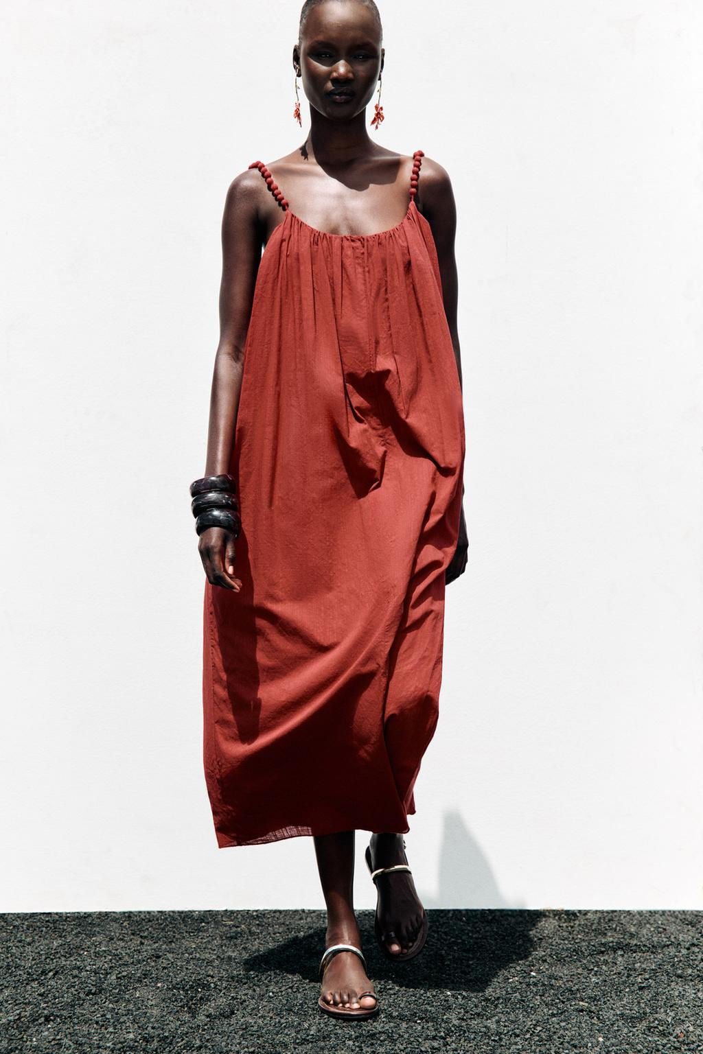 OVERSIZED STRAPPY DRESS - Zara фото 10