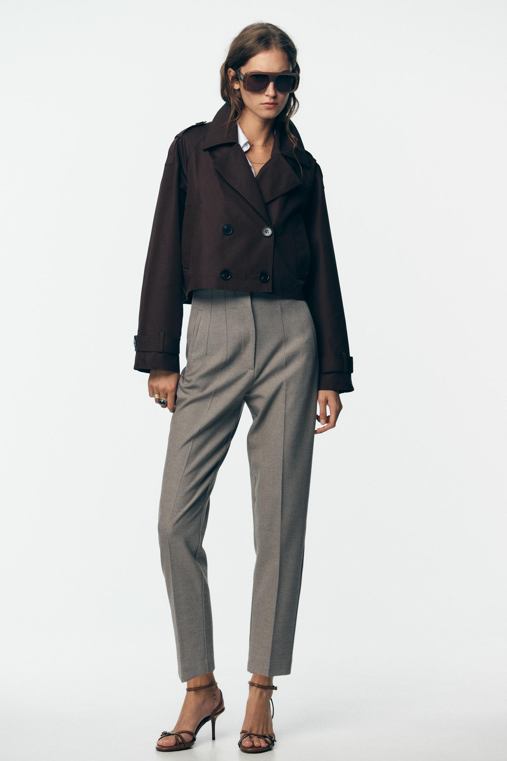 HIGH-WAIST TROUSERS - Zara фото 13