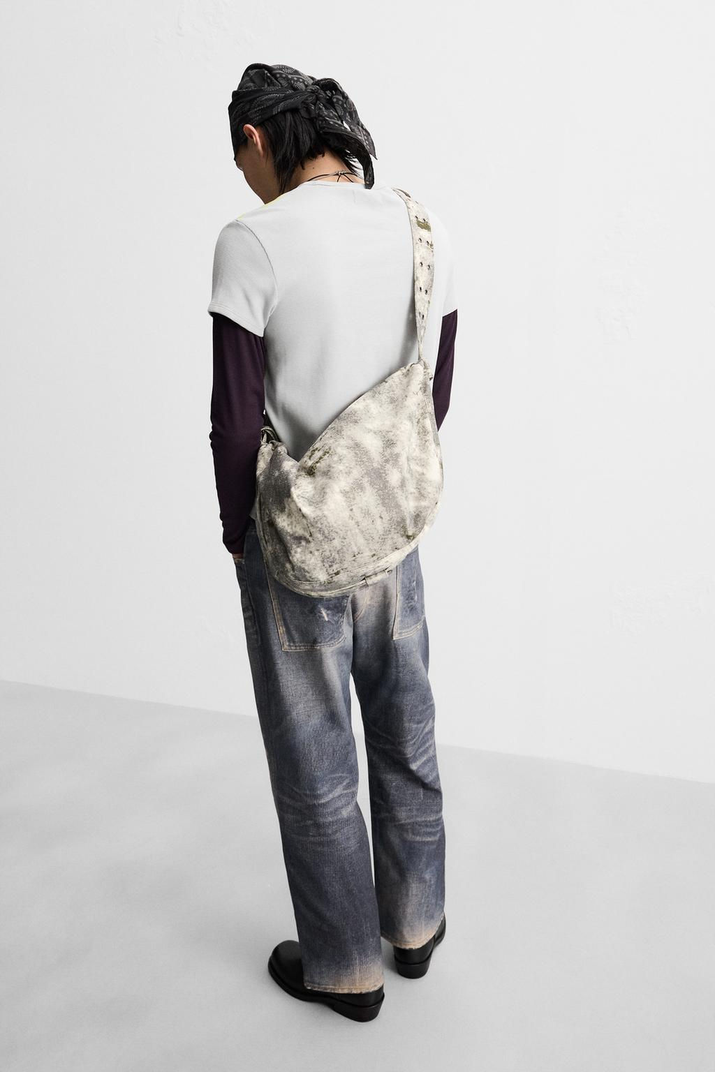 DISTRESSED FABRIC BAG - Zara фото 3