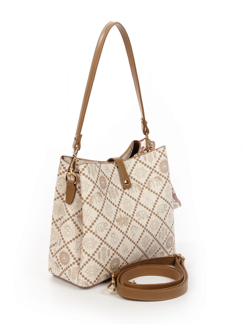 LACCOMA сумка АС167-Россия-кремовый эко кожа