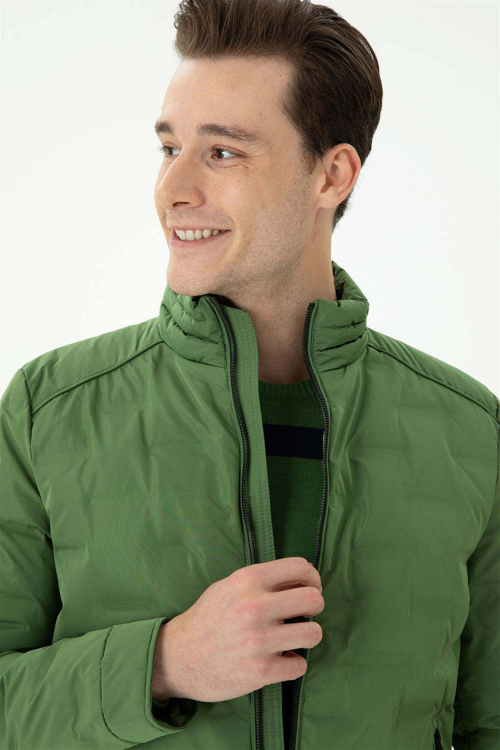 Мужское зеленое пальто Неожиданная скидка в корзине - U.s. polo assn фото 3