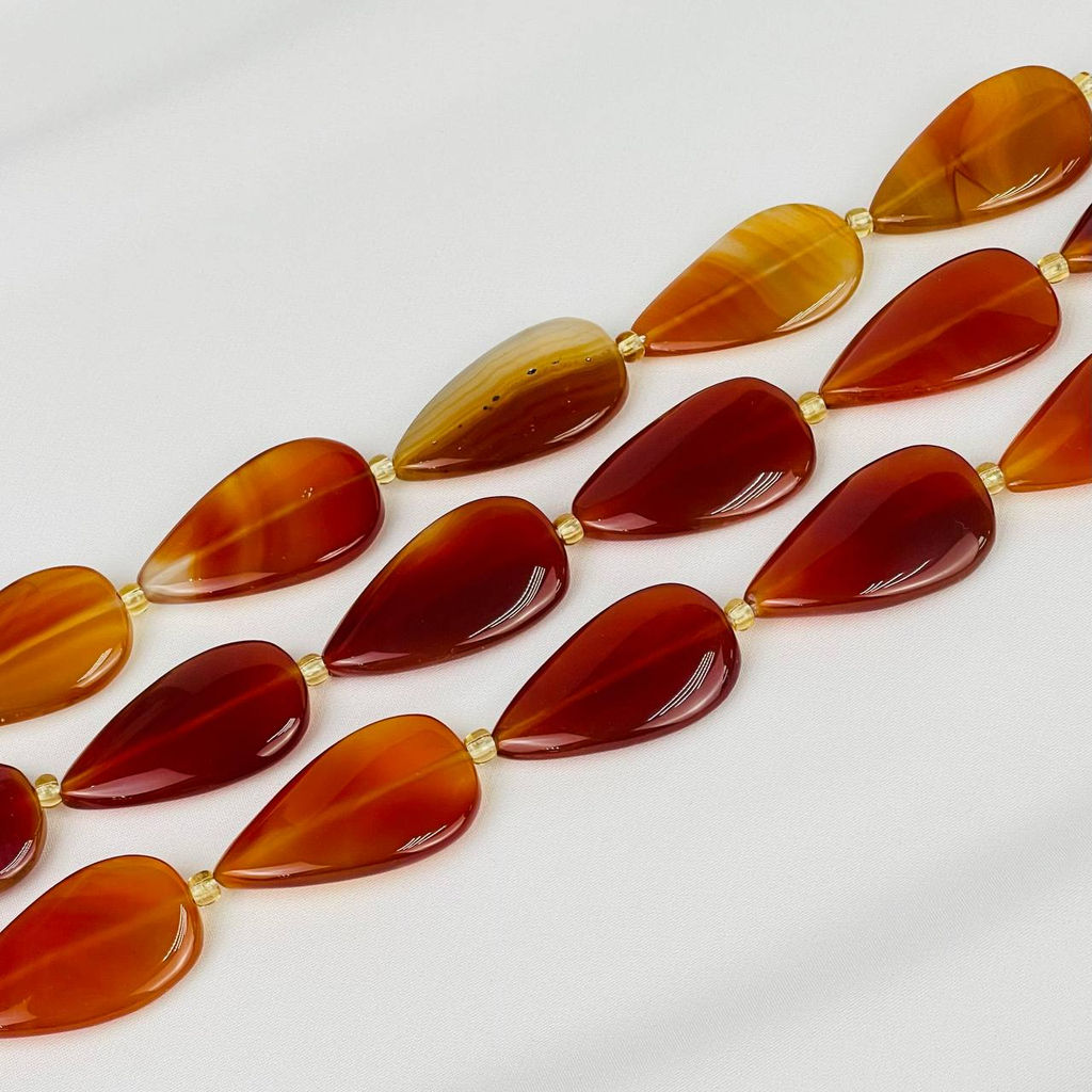 Бусины для украшений из Сердолика 40 см