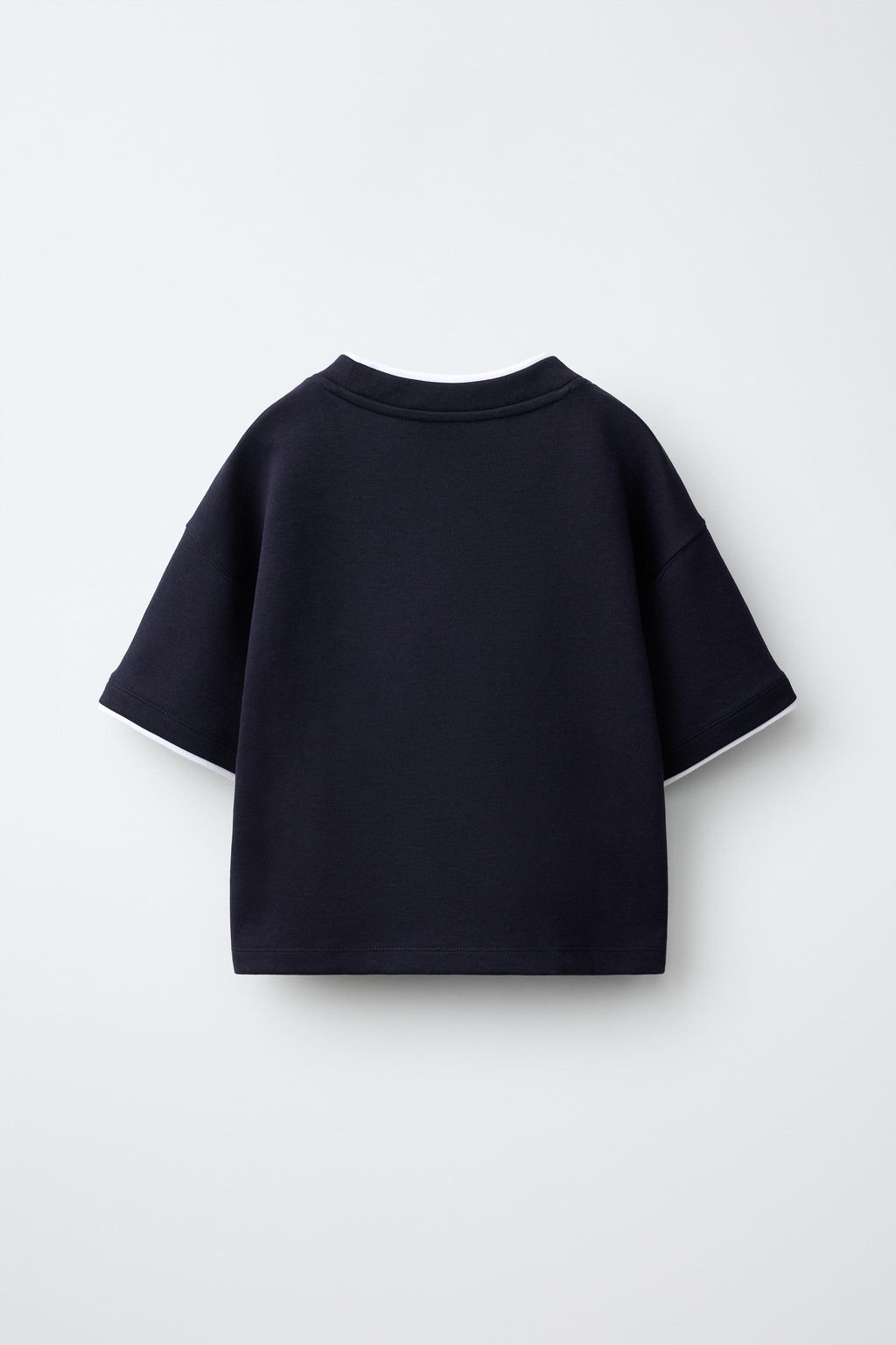 CAMISETA DOBLE INTERLOCK / Marino - Zara фото 2