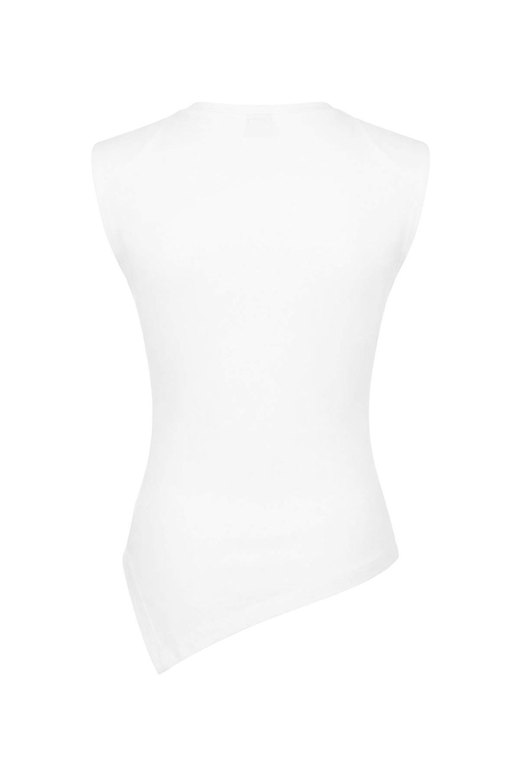 Ekru Fitted/Vucuda Oturan Kolsuz Pamuklu Esnek Orme Bluz TWOSS26BZ00081