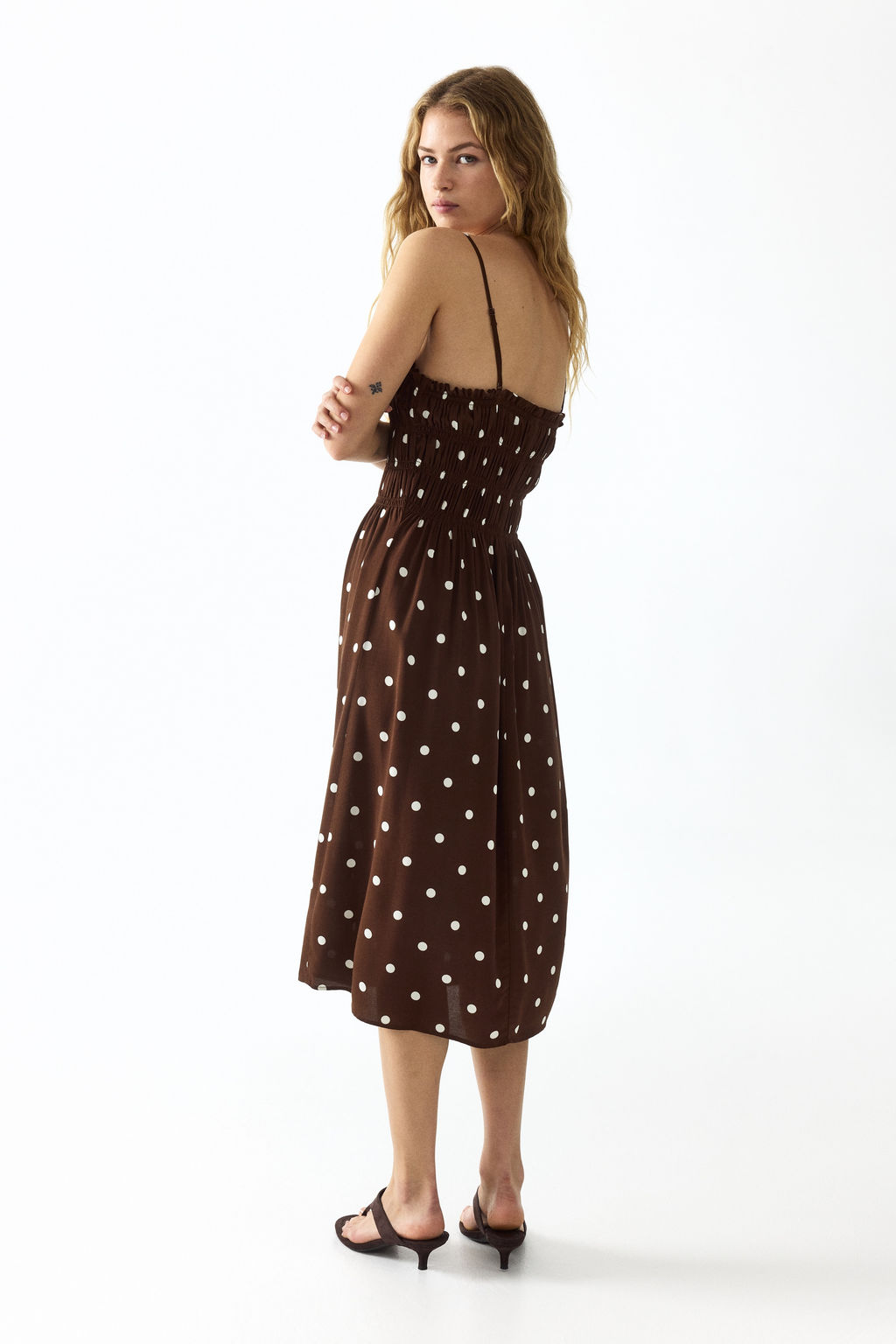 Smocked strappy dress - H&m фото 8