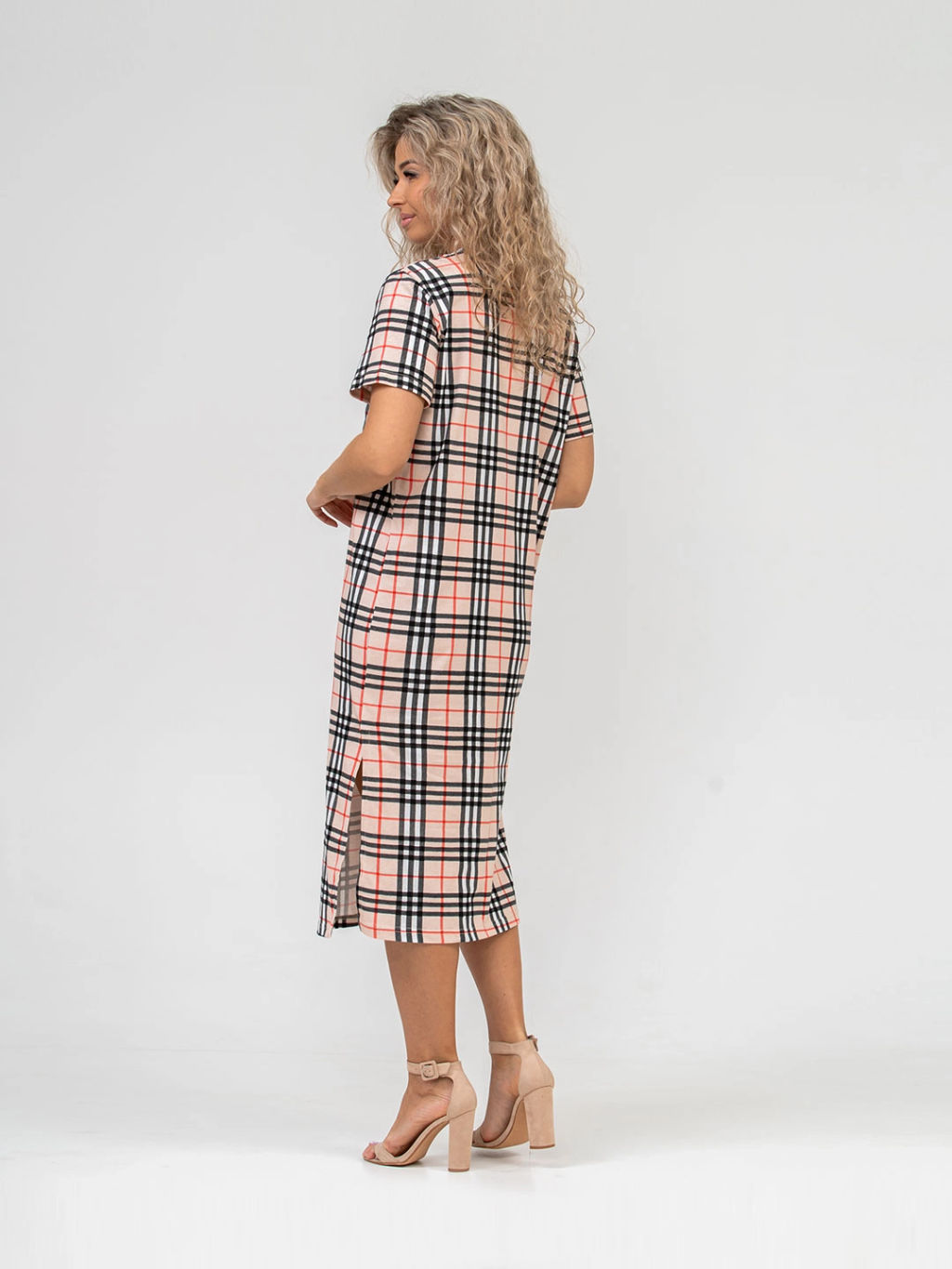 Платье женское, цвет бежевый черный