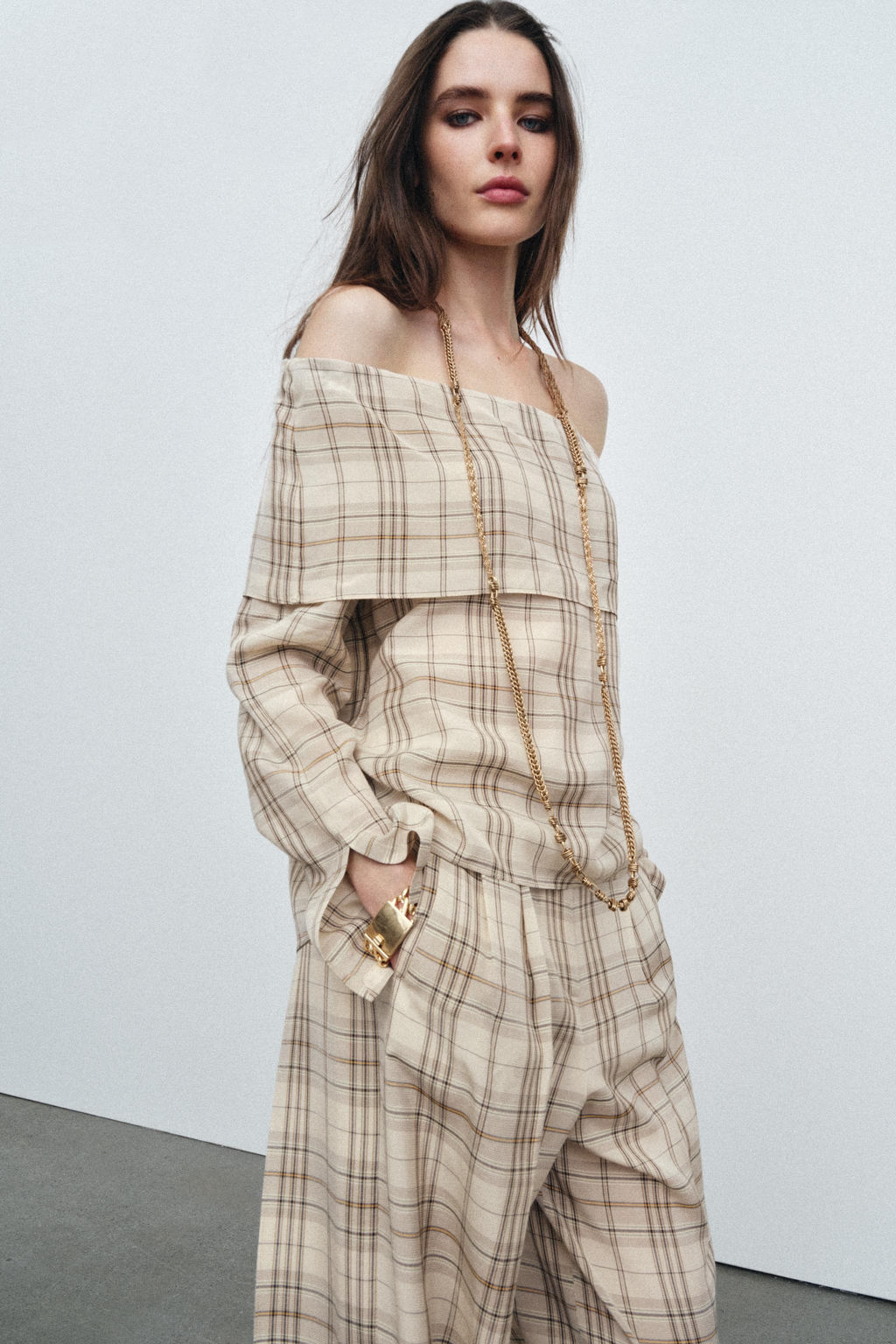ZW COLLECTION CHECKS TOP - Zara фото 16
