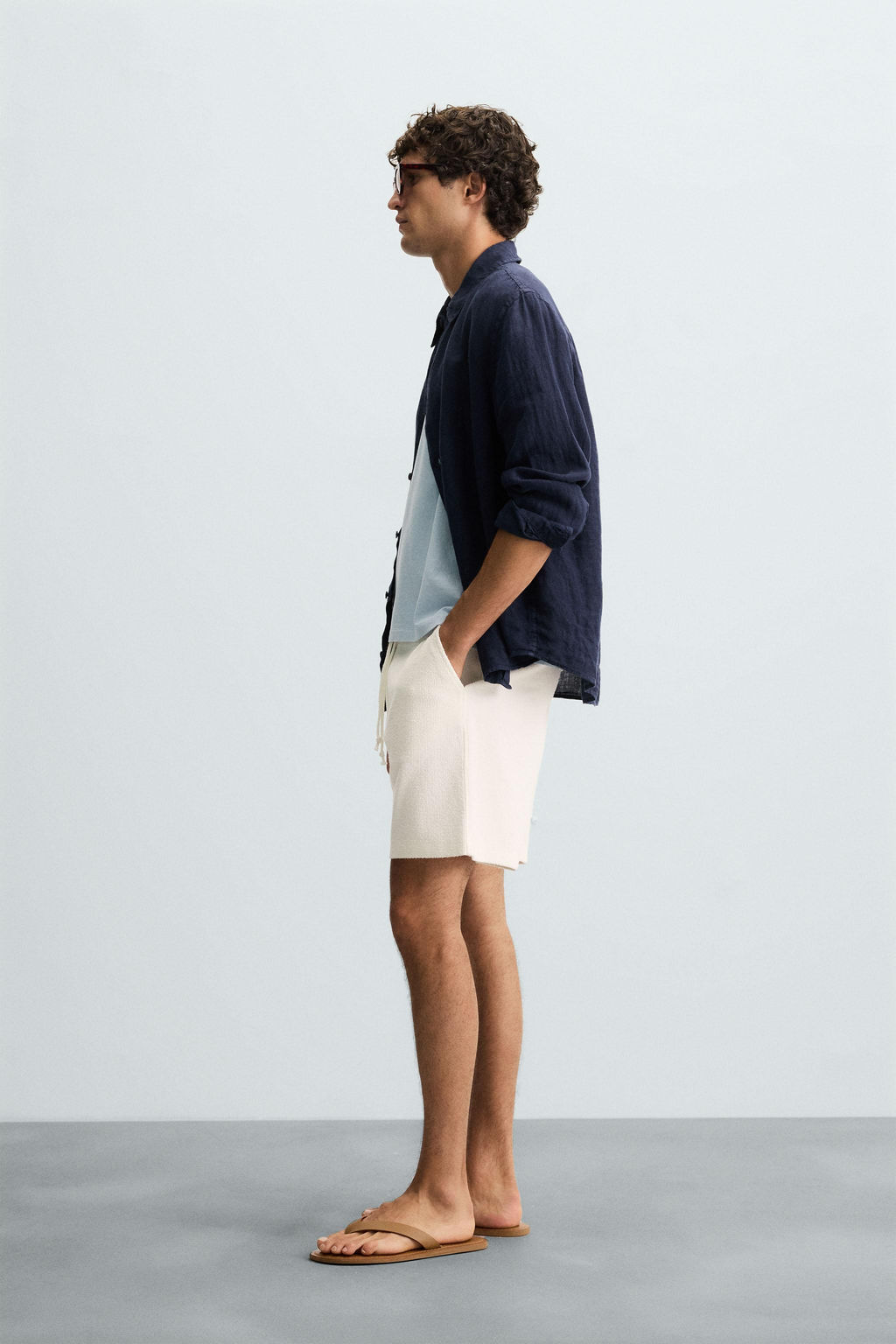 TEXTURE JOGGER BERMUDA SHORTS - Zara фото 23